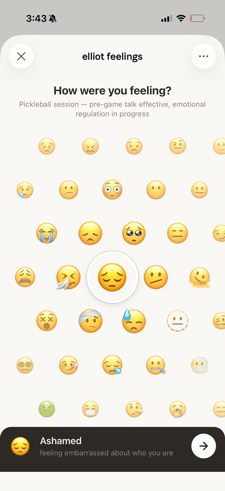 Elliot's Emoji Wall — stopped at Ashamed